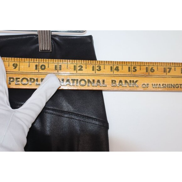 Jane & Bleecker Womens Faux Leather Leggings X-Large Black Nylon & Elastane - Picture 7 of 8